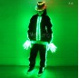 MJ dance light up led tron costume with led hat,led gloves,led shoes cover